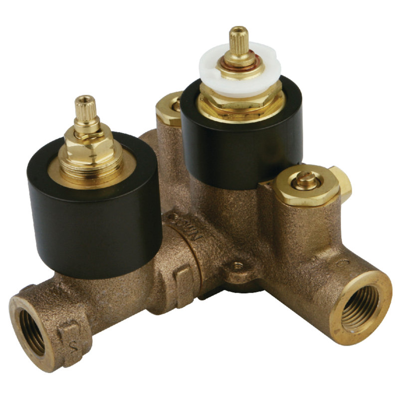 Vanne thermostatique avec contrôle du volume, Bronze huilé