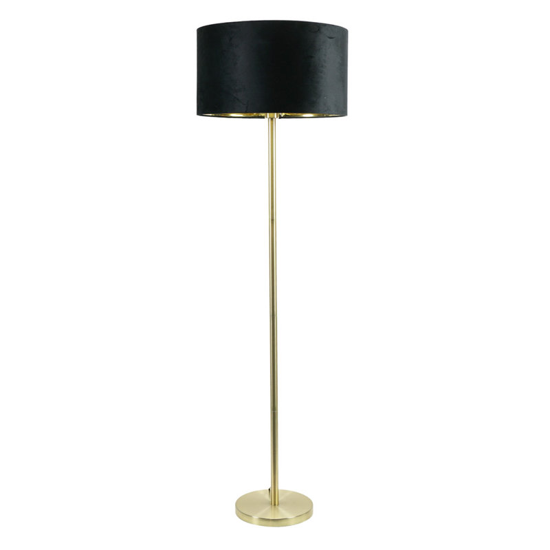Baillieu 148cm Traditional Floor Lamp, Yes, Polished, Black