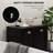 Dual Tilt Out Laundry Hamper Cabinet, Bathroom. 2 For Washroom Storage, Black Floor Cabinet. Generous Towel Storage Area. Separate & Dark. Made, Water-. Toppling Feature. Wall-mountable . 30" W X