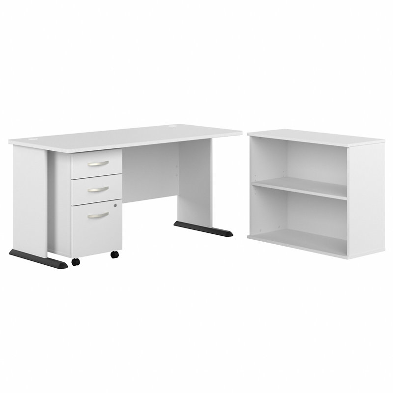 Ensemble de bureau d'ordinateur Studio A, Blanc