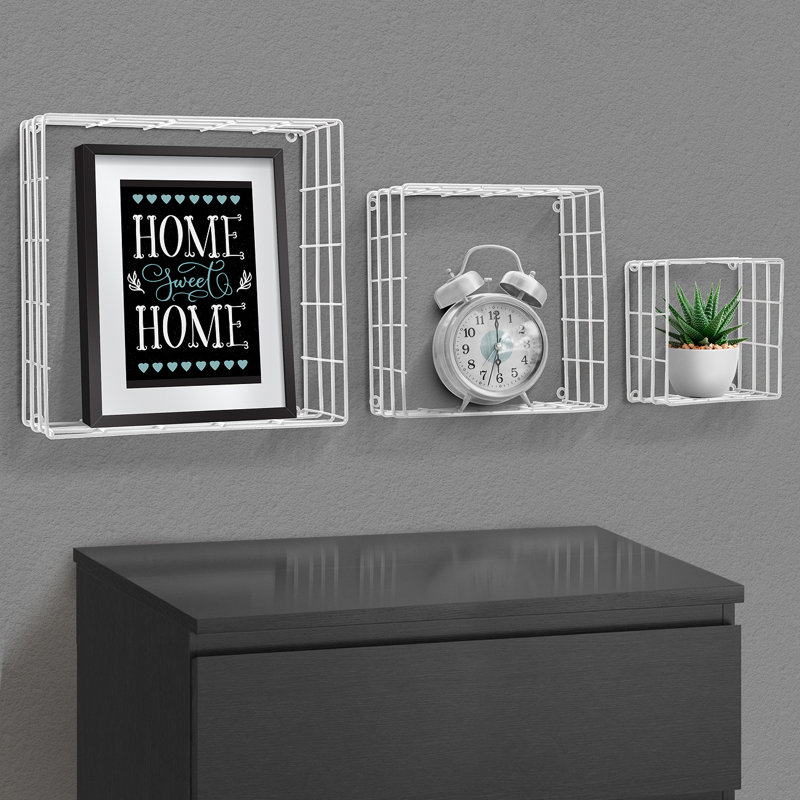 Ensemble de 3 tablettes flottantes Goolde, blanc