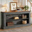     Console de 63 pouces avec rangement, long canapé d'entrée et table derrière le canapé-1060216546-1060216548