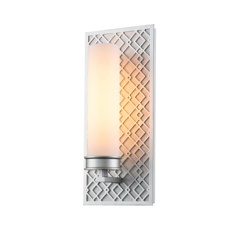 Ziggy 1 Light Vanity in Lacquered, Laquered Silver 