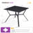 Hesson Square Steel Outdoor Dining Table Umbrella Hole , 36.8 " W 36.8 " D-1414533666