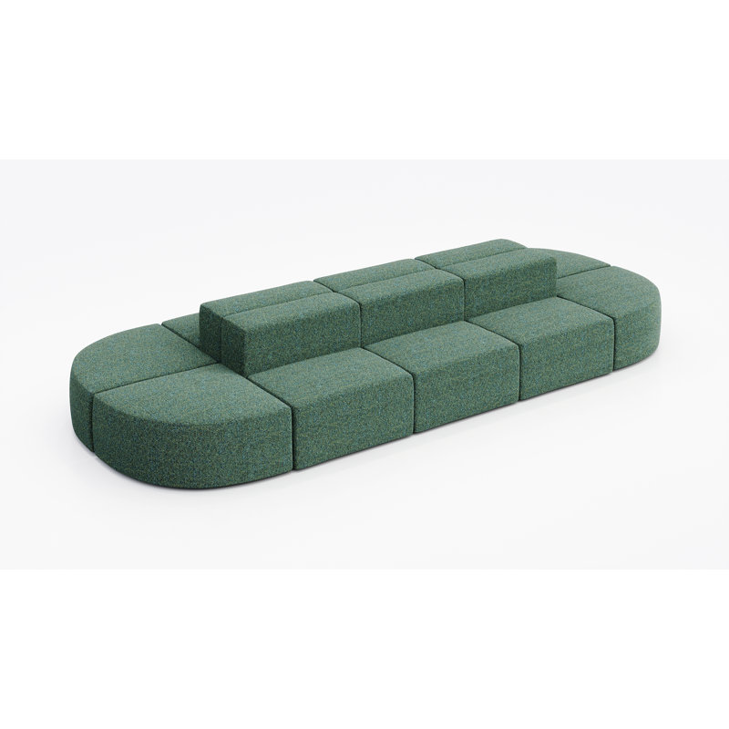 Siège modulaire pour 10 personnes - Tissu, Paon