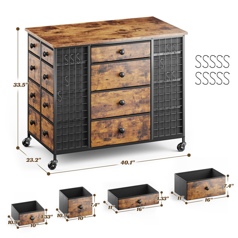 Commode pour îlot de rangement à 24 tiroirs - Organisateur de grande capacité pour chambres à coucher, placards et petits espaces