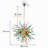 4-light Modern Artistic Hand-blown Glass Sputnik Chandelier