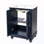 Meuble-lavabo autoportant avec rangement à fermeture douce et tablette et lavabo réglables-1813136971