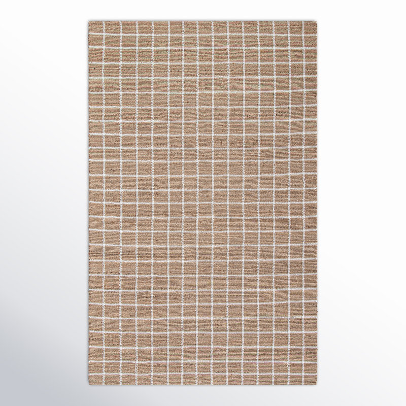 Tapis Thames ivoire / brun avec envers, Rectangle 2 pi x 3 pi