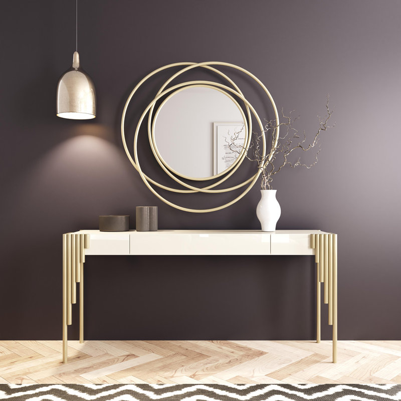 Imperium Console With Mirror R27-100, 72" H x 50" W x 20" D