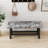 Vintage, Linen With Upholstered Bench Seat, Rustic Wood Legs For Bedroom, Living Room-275481981