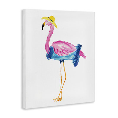 «Glamour Beach Flamingo», art mural sur toile par Julie DeRice