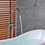 Robinet de baignoire autoportant monocommande à fixation au sol avec douche à main -112754528