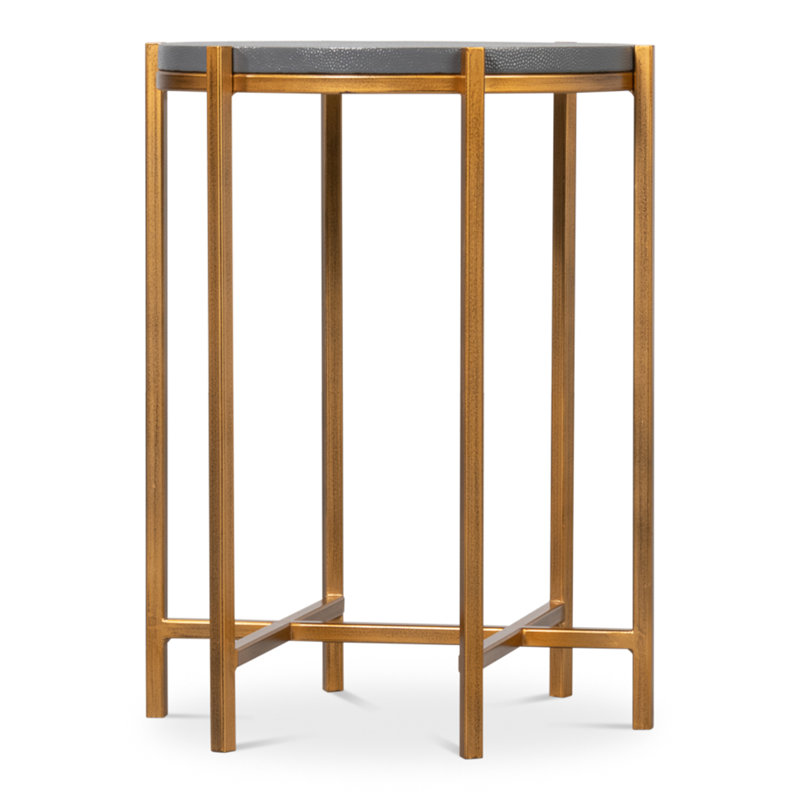 Shagreen End Table, Dark Gray