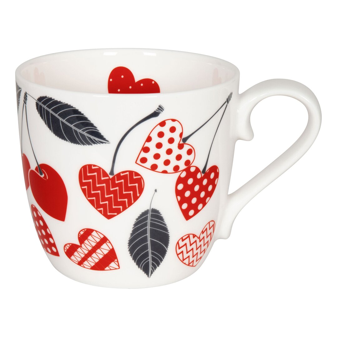 Kaffeebecher Heart Cherries aus Bone China