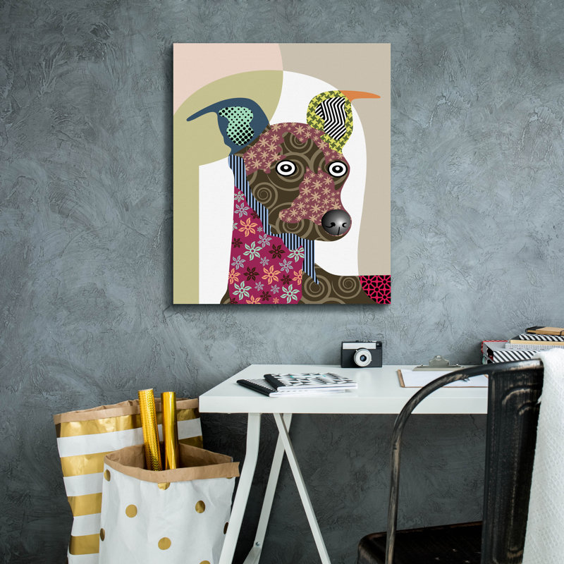 «Greyhound» par Lanre Adefioyue, H 24 po x l 20 po x P 0,75 po