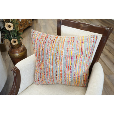 Abstract Silk Reversible Throw Pillow