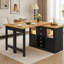 197cm Rotating Expandable and Foldable Bar Cabinet for Flexible Use