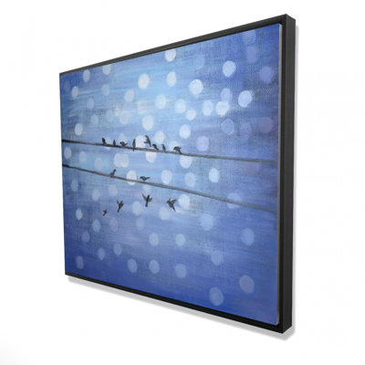 " Birds On Glittering Blue Sky "