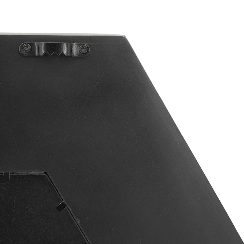 Miroir hexagonal 18,5 "x 18,5" avec cadre en bois, Noir, noir, noir, noir