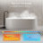 MonBlari 67" X 29.5" Freestanding White Soaking Acrylic Bathtub with Overflow and Pop-up Drain For Bathroom-126089356-124237061