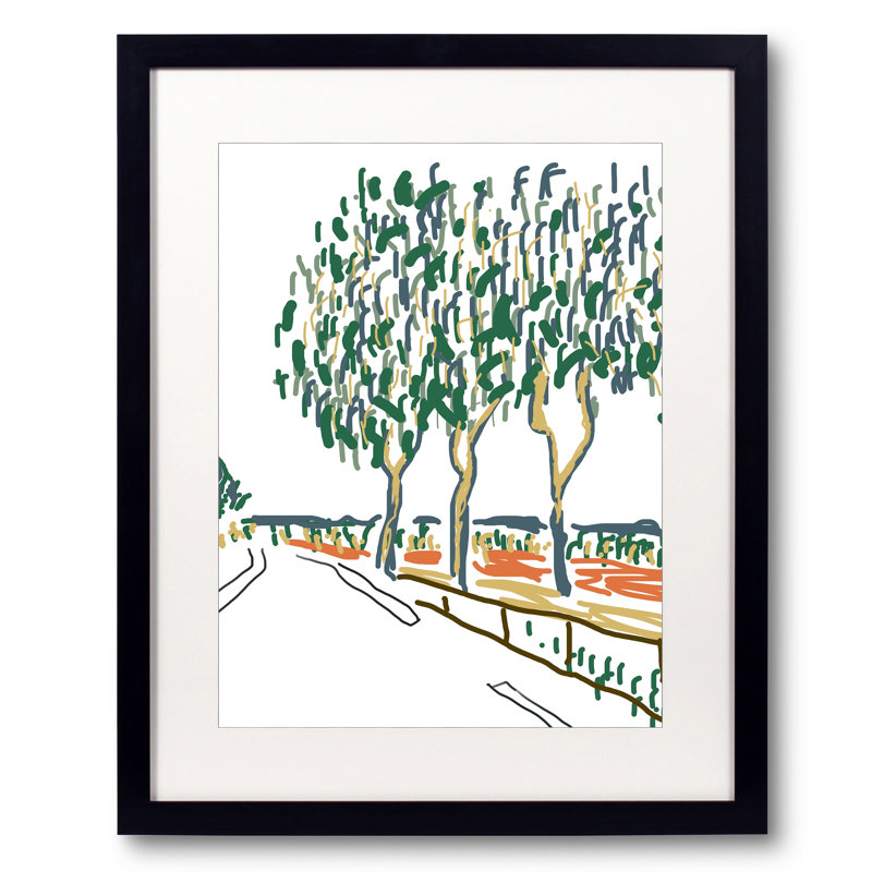 Tall Trees Print by Deborah Blum, Black Framed Paper, 20" H x 16" W