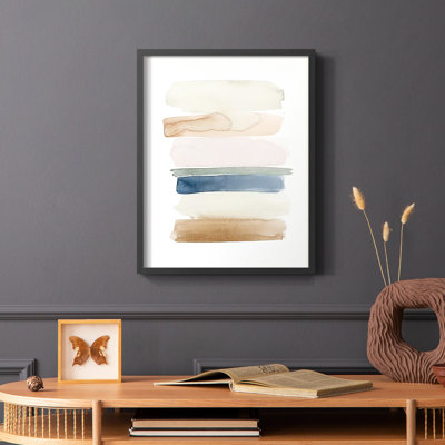 Reproduction encadrée «Faint Swatches I» - bois massif