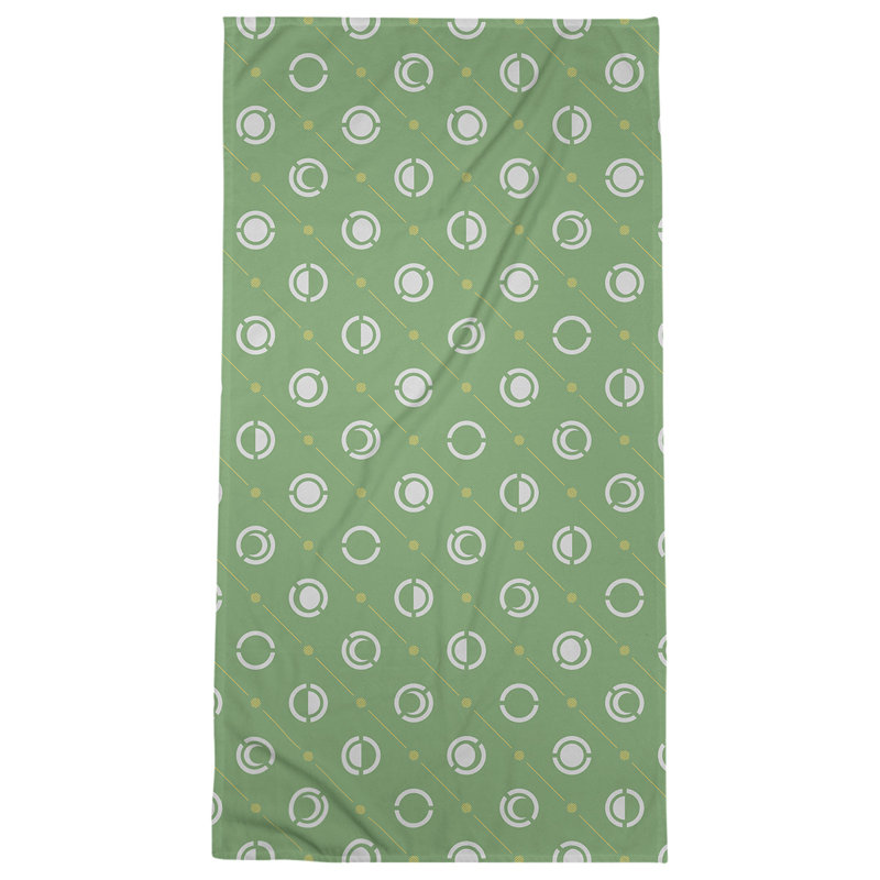 Serviette de plage Classic Moon Phases, Vert pâle / vert