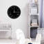 Horloge murale élégante en métal noir 19,3 po x 19,3 po | 100% métal durable avec une épaisseur de 0,06 pouce | Facile à installer au mur, nécessite 1 pile AA | Design moderne pour le salon, le bureau ou la décoration intérieure
