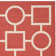 Arneshia Geometric Red/Bone Area Rug