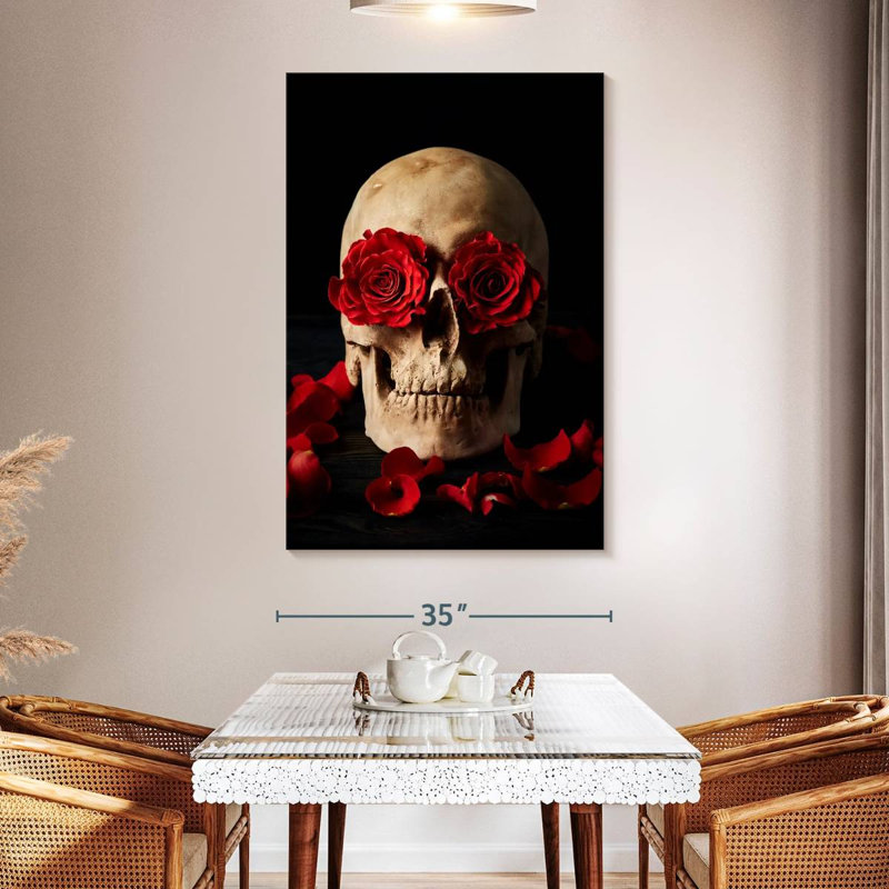 Passionate Skull, 51" H x 34" W