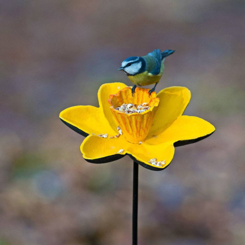Ezechias Metal Pole Decorative Bird Feeder
