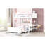 Lit superposé blanc avec bureau - ajout fonctionnel à votre chambre à coucher simple au-dessus du bureau double, construction solide pour plus de stabilité-2143789376-2143789407