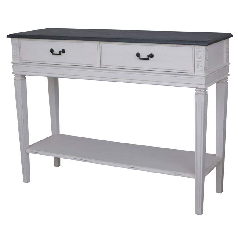 Console 2 tiroirs Madison, Marron foncé