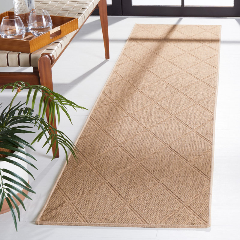 Tapis géométrique performance tissé en jacquard Fiske, Tapis de couloir 2 pi x 8 pi