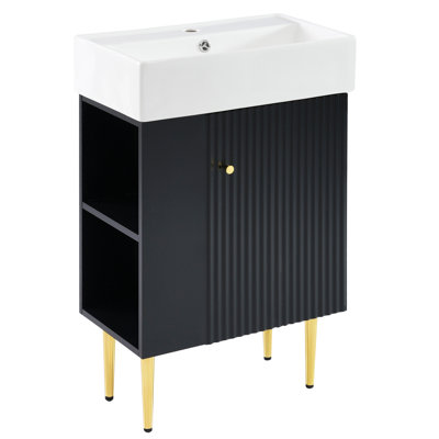 Meuble-lavabo moderne avec rangement spacieux et design élégant