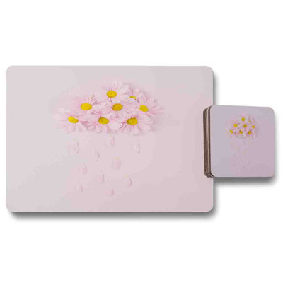 Mohab Polyester Coated Hardwood Rectangle Placemat, Coaster