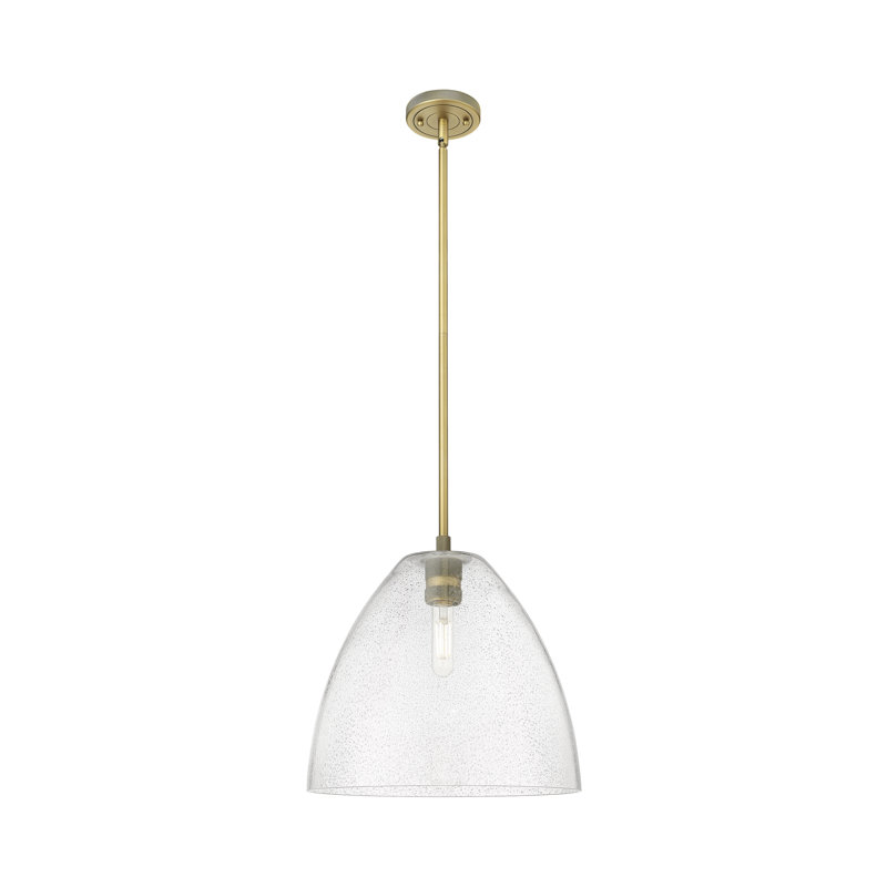 Luminaire suspendu Kehlani, Laiton brossé, H 38,75 po x l 12 po x P 12 po