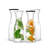 Brightware Hali Glass Pitcher with Lids – 36 oz – Set of 4