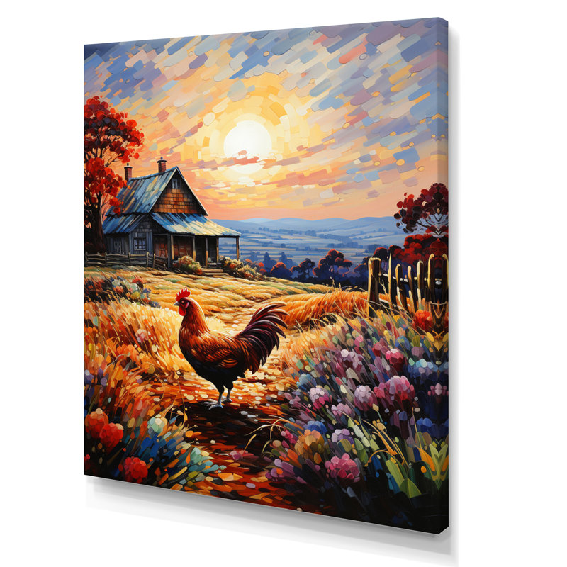 Aylamae Roaster Barnyard Serenade III sur toile, H 20 po x l 12 po x P 1 po, Toile tendue