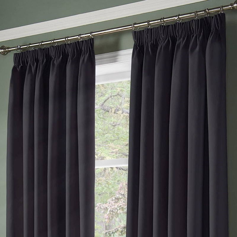 Beauvallon Blackout Thermal Curtains, 104 W x 137 D cm, Grey
