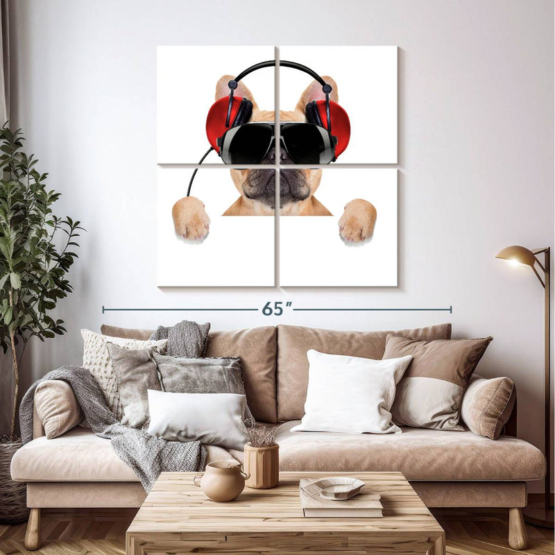 Bouledogue français Bramoph audiophile, H 45 po x l 45 po