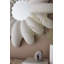 Radial Shell Mirror, White Stone