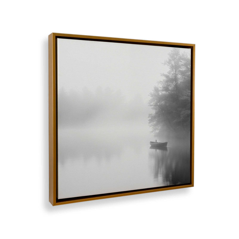 TITLE, reproduction sur toile, H 12,75 po x l 12,75 po x P 1,75 po, Cadre flottant or poli, 1