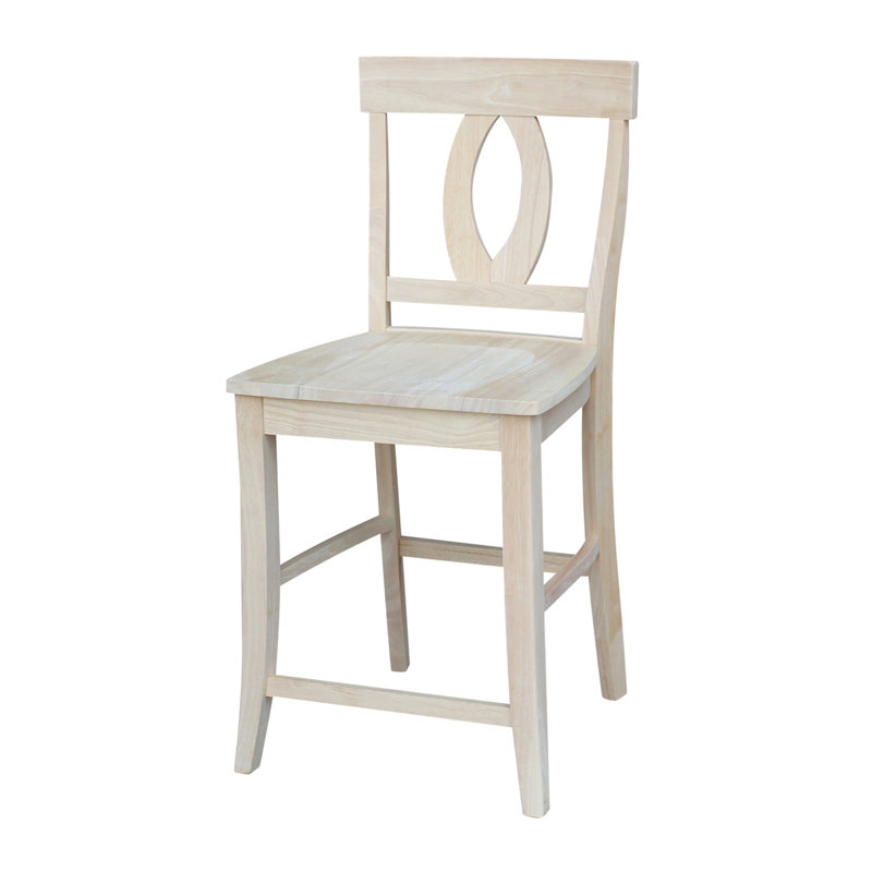 Guzik Solid Wood Barstool, Unfinished/Ready to Finish, Counter Stool (24" Seat Height)