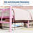 Full Metal Platform Bed Frame with Heart-Shaped Headboard & Footboard – 600 LBS Heavy Duty Steel Bed Frame with 11.5" Underbed Storage, Noise-Free Slats, No Box Spring Needed, Easy Assembly-154835756-154835759