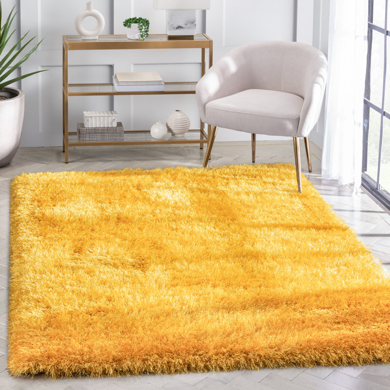 Kuki Solid Colour Shag Area Rug, Rectangle 160 x 220cm