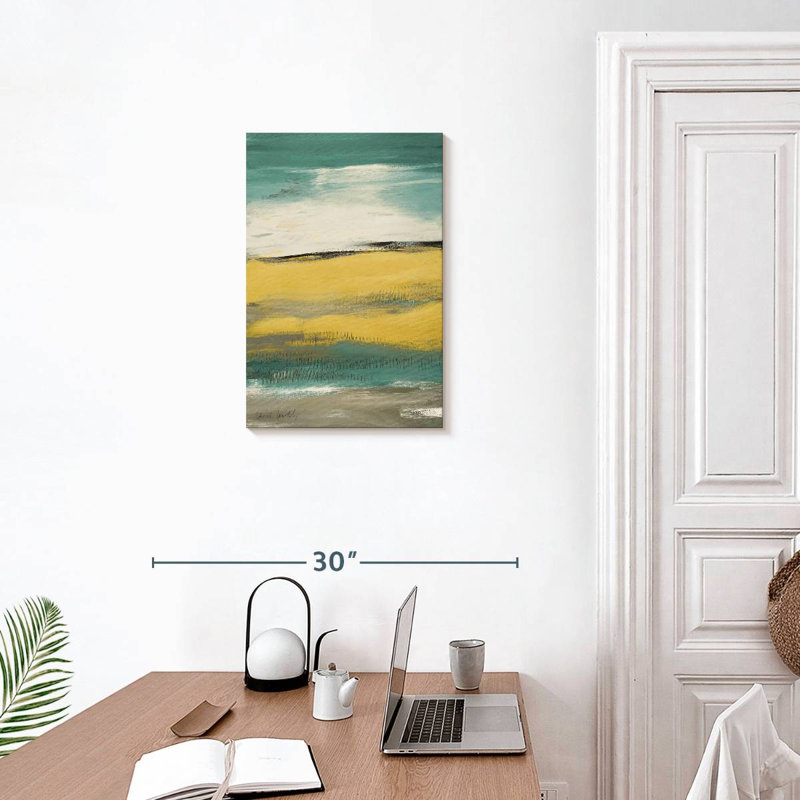 Avery Teal Flatlands, 24" H x 16" W