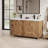 60" Farmhouse Double Sink Bathroom Vanity With Solid Wood Bun Feet, Double SMC Basin, 4 Doors & Adjustable Shelves