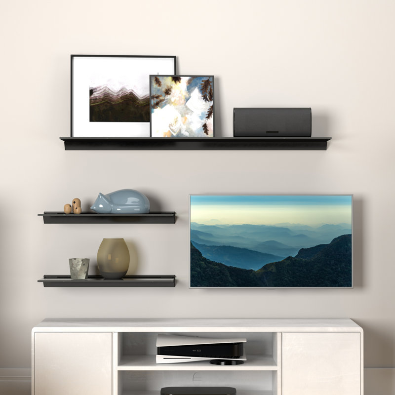 Reeana Metal Wall Mounted Shelving Unit, 5.5cm H x 60cm W x 25cm D